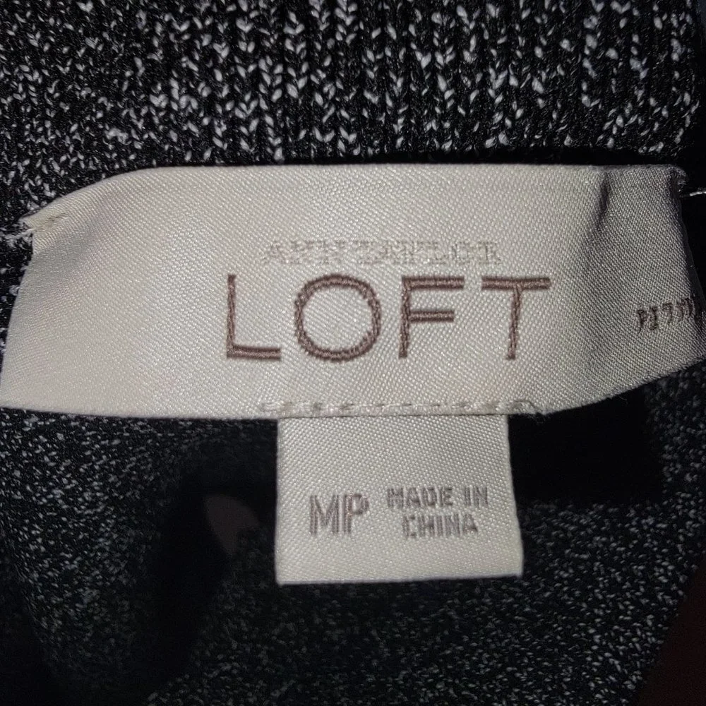 Ann Taylor Loft Petites Mini Skirt Size MP Like New - Heathered black - Picture 3 of 4